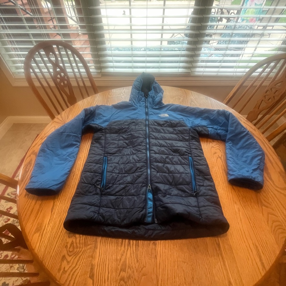 The North Face Summit Series Primaloft Quilted Hooded Jacket Men's M Blue